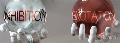 Excitation and inhibition in a balanced life - pictured as words • wall ...