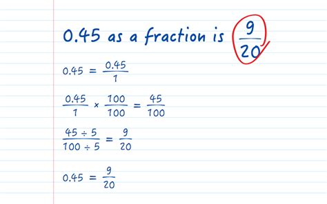 0.45 as a Fraction - Decimal to Fraction
