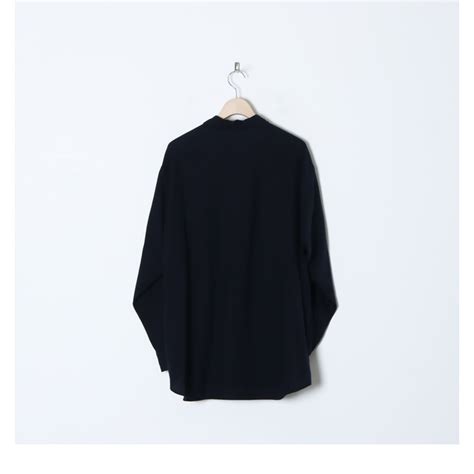 COMOLI (コモリ) ウールビエラ スキッパーシャツ [CHARCOAL] - トップス