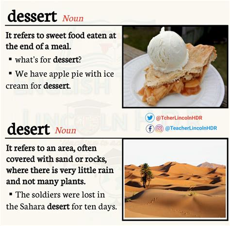 Dessert Vs desert | Sweet recipes, Desserts, Food