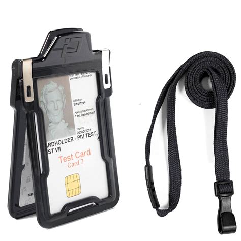 Lanyards And Badge Holders Leather ID Badge Holder With Retractable