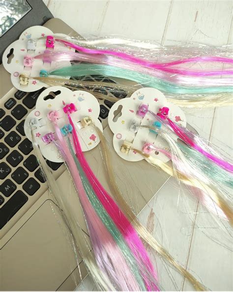 Unicorn Hair Extensions with Clips – TinyCoco