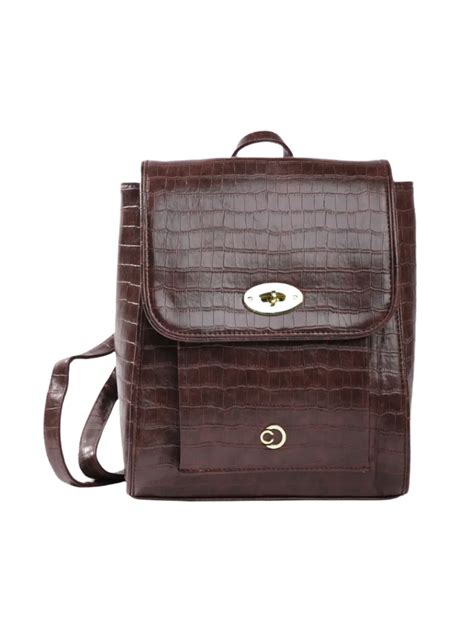 Buy Caprese TREZA Medium Brown Backpacks For Women @ 989 | Caprese Bags