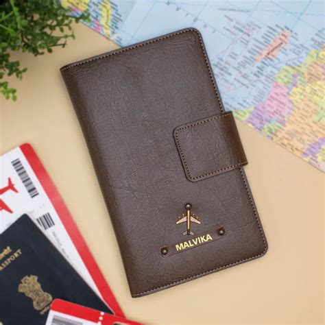 Buy Personalised Family Passport Cover in Brown | The Black Box Co ...