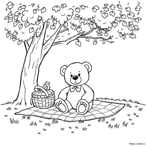 Coloring Teddy Bear Drawing