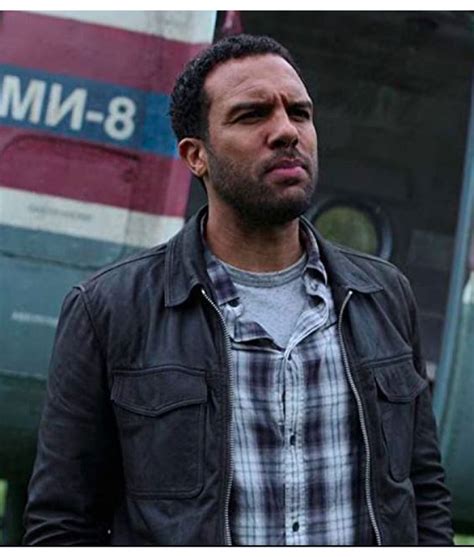 O-T Fagbenle Black Widow Film Mason Leather Jacket - Jackets Expert