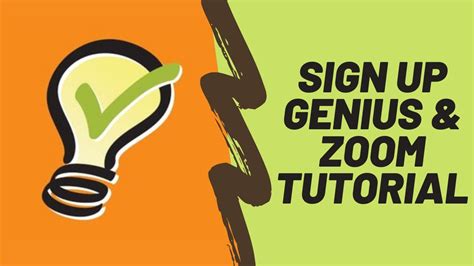 Sign Up Genius & Zoom Tutorial - YouTube