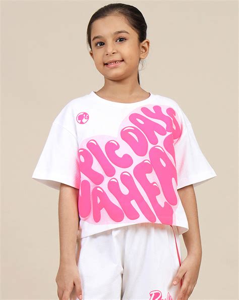 Barbie Printed Boxy Fit Tshirt For Girls – Kidsville