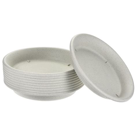 Uxcell 7.09" Plastic Round Plant Pot Saucers Flower Drip Trays, Gray 10 ...