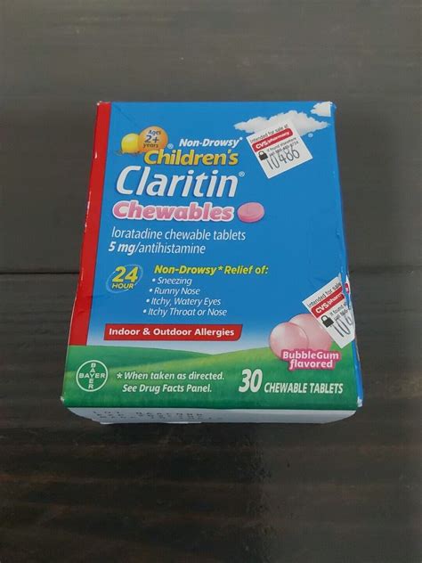 Claritin Children's Chewables 5mg Antihistamine Bubble Gum - 30 Tablets ...