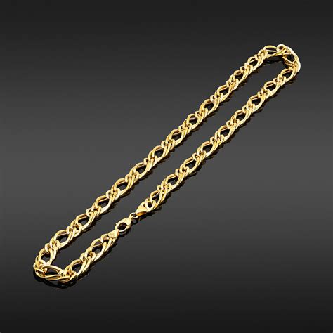 22K Gold Figaro Chain - 18 Inch - Queen of Hearts Jewelry