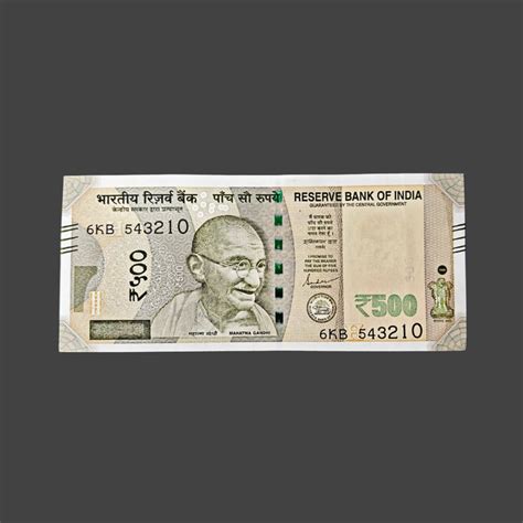 Rs 500 note prefix 6KB 543210 reverse ladder 0123456 governor shaktika ...