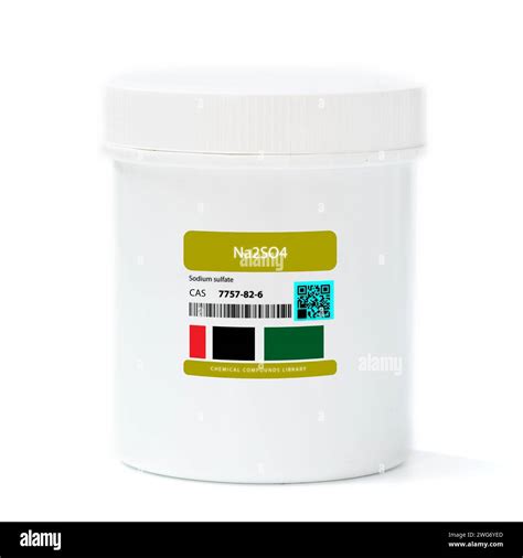 Na2SO4 - Sodium sulfate. Chemical compound. CAS number 7757-82-6 Stock ...