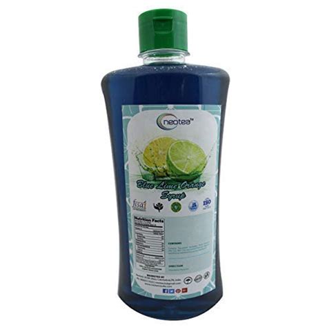 Neotea Blue Lime Orange Syrup (250ml) – Blue Curacao Mocktail Syrup ...