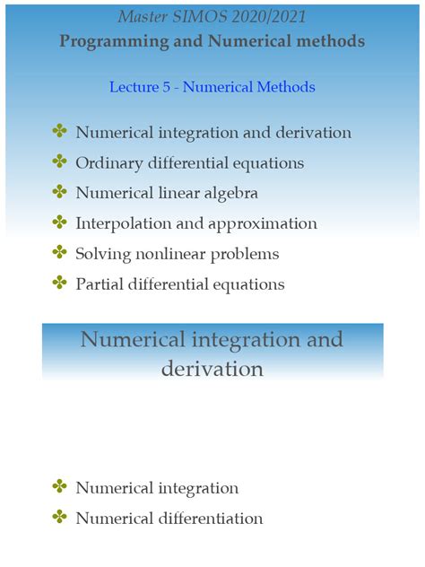 Image result for Examples of Numerical Methods