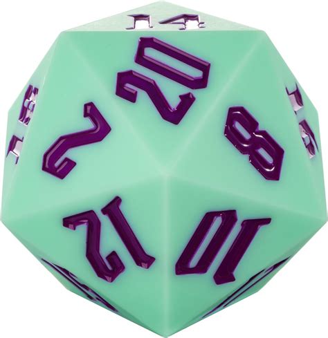 Amazon.com: IUSTIDIE 55mm Silicone D20 Dice, Large D20 Single 20 Sided ...