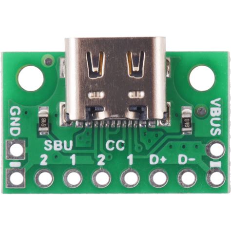 USB 2.0 Type-C Connector Breakout Board (usb07b) at MG Super Labs India
