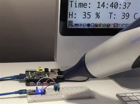 DHT11 Raspberry Pi Python 的图像结果