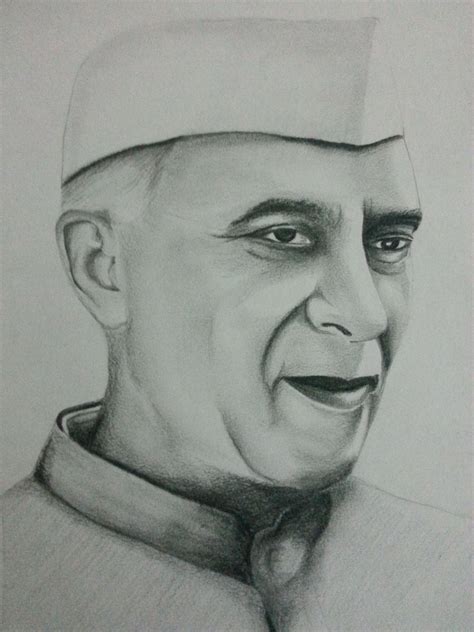Jawaharlal Nehru Pencil Sketch: Capturing the Legacy of India's First Prime Minister