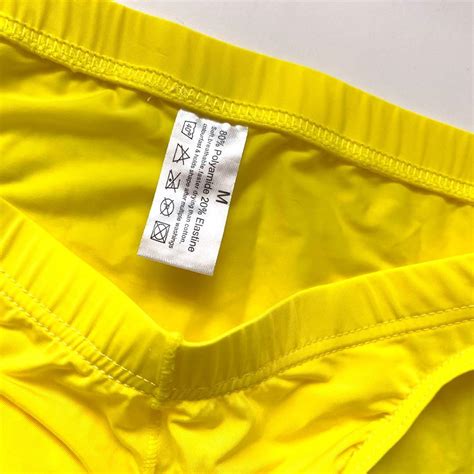 Men yellow Underwear Low rise, Men's Fashion, Bottoms, New Underwear on ...