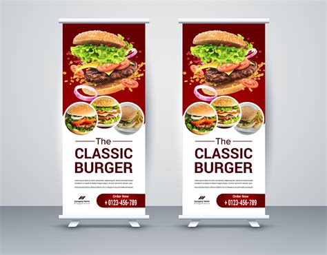 Restaurant Roll Up Banner Design on Behance