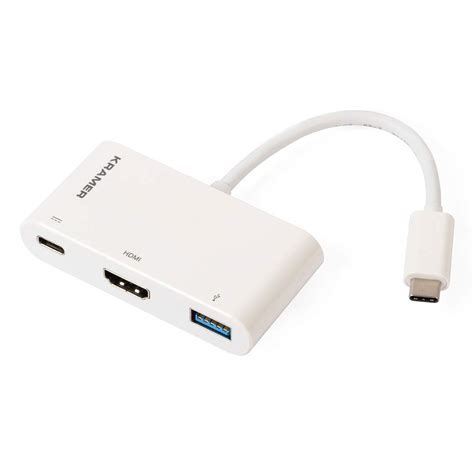 Kramer USB 3.1 Type-C to HDMI, USB 3.0 & PD Adapter Cable Supporting 4K ...