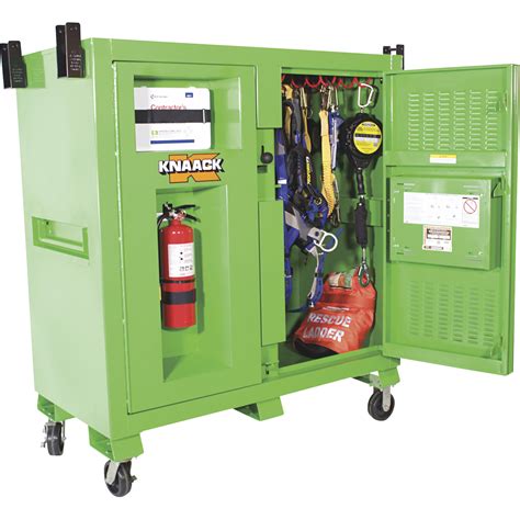 KNAACK Safety Kage Cabinet with Crane Lift Kit, Green, 59.4 Cu. Ft., 60in.W x 30in.D x 60in.H ...