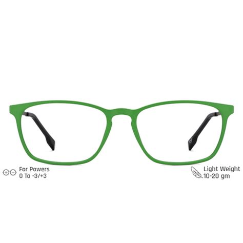 Blue Block Phone & Computer Glasses: Matte Green Black Rectangle John ...