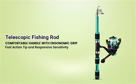 Proberos® 1.8M Telescopic Fishing Rod, Fishing Rod and Reel Combo ...