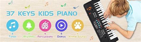 Buy 37 Keys Kids Piano Keyboard | Piano for Kids with Microphone ...