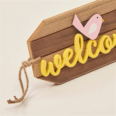 Buy Corsica Wood Welcome Wall Accent from Corsica by Home Centre at ...