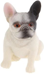 BNF French Bulldog Figurine Model Garden Home Decor Black White Sitting ...