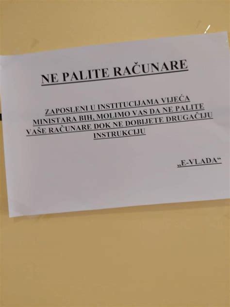Totalni kolaps sistema u Parlamentu BiH: Uposlenici ne smiju paliti ...
