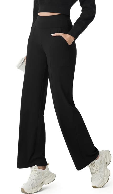 AFITNE Wide Leg Pants Women Yoga Pants with Pockets Stretchy High ...