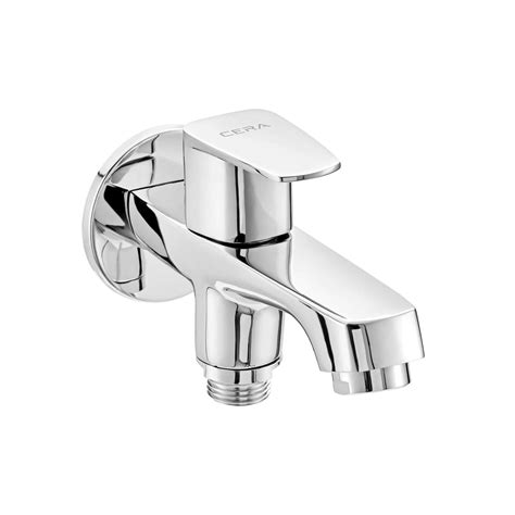CERA Vine 2-Way BIB Cock with Single Handle and Wall Flange with Chrome ...