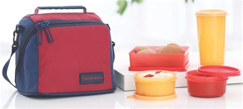 Buy Tupperware Best Plastic Lunch Set with Bag, 4-Pieces, Multicolour ...