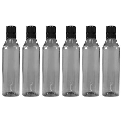 PEARLPET Cubic BPA-free Plastic Water Bottle Set of 6 Pcs, Each 1000ml ...