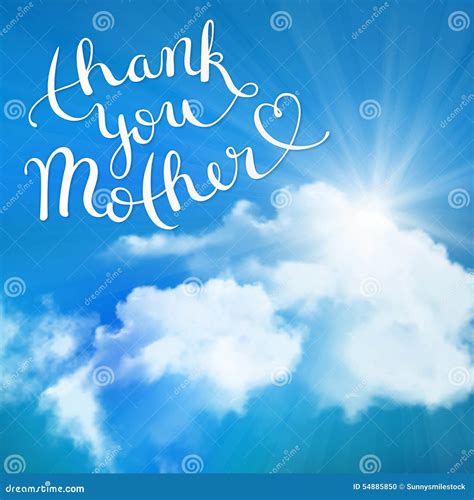 Thank you Mother stock vector. Illustration of heart - 54885850