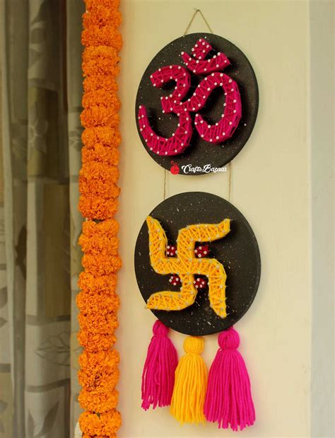 Divine Om & Swatik Hanger String Art for Decor – Craftsbazaar