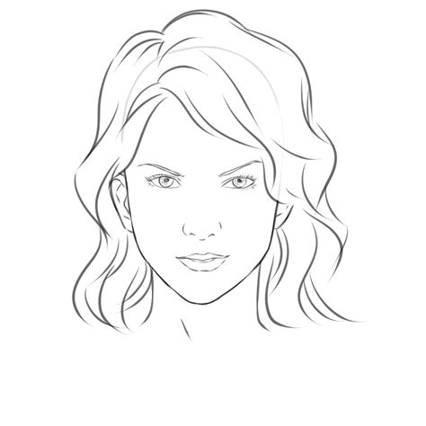 face drawing stencil