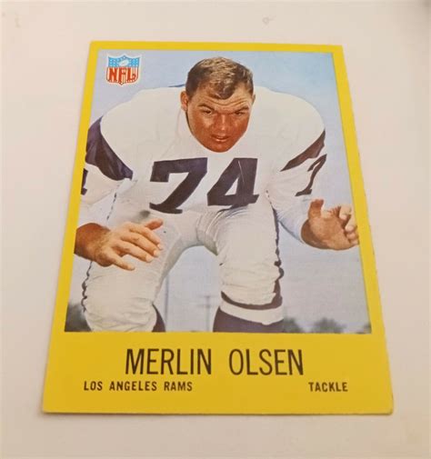 1967 MERLIN OLSEN Philadelphia NFL Football Card #94 HOF NICE!! Los ...