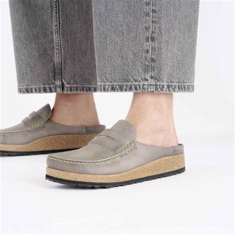 Buy Gray Naples Natural Leather Oiled Online in India - BIRKENSTOCK