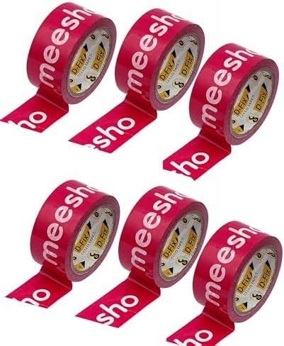 D-fix Pink Printed Packaging Tape Roll MEESHO Tape, 48mm x 65 Meters ...