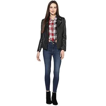 Buy STROP Black Colored Leather Jacket at Amazon.in