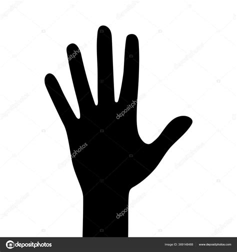 Silhouettes of hand isolated on a white background. Vector flat illustration Stock Vector by ...