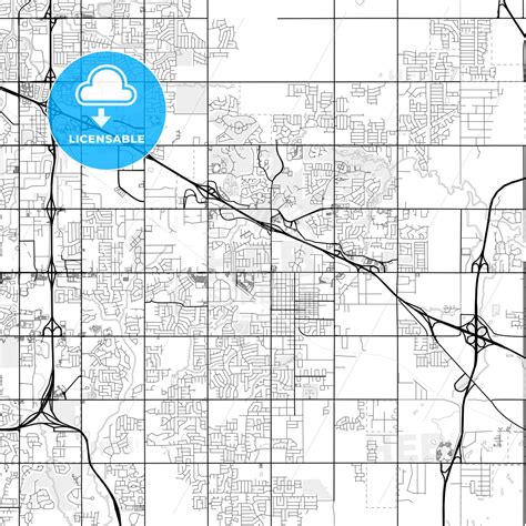 Vector PDF map of Broken Arrow, Oklahoma, United States - HEBSTREITS