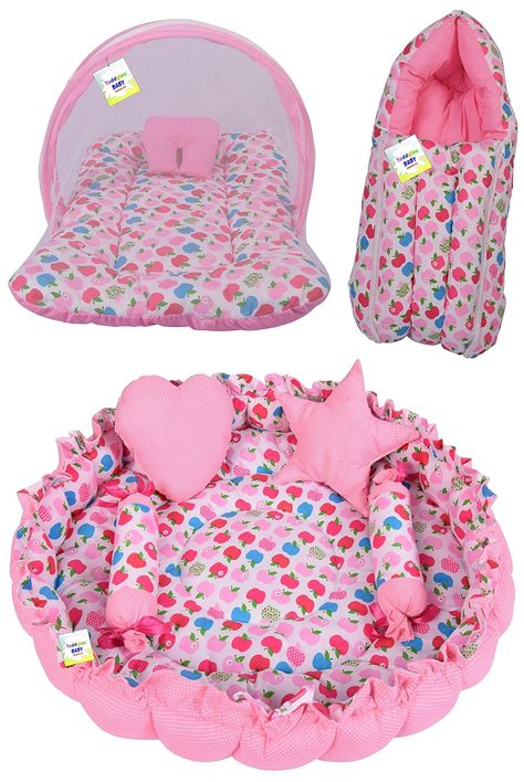 RBC RIYA R Baby Sleeping Essential Reversible Nest | Mattress with Net ...
