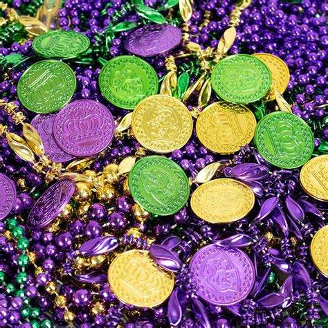 Buy GiftExpress 144PC Mardi Gras Plastic Coins Assorted Metallic Gold ...