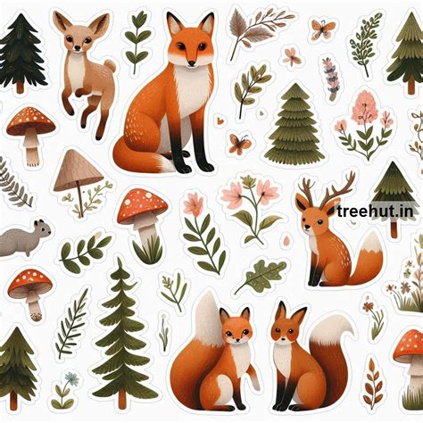 Printable Woodland Stickers and 20 Craft Activities for Kids, Adults ...
