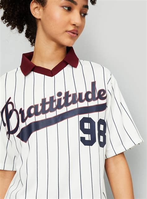 Buy Women Striped Oversized Sports Polo T-shirt Online at just Rs. 599. ...